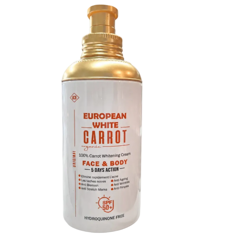 European White Organic Whitening & Brightening Body Milk Lotion - 500ml