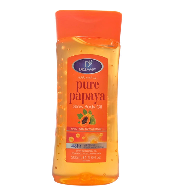 Dr Davey Pure Papaya Extract Glow Even Body Oil - 200ml