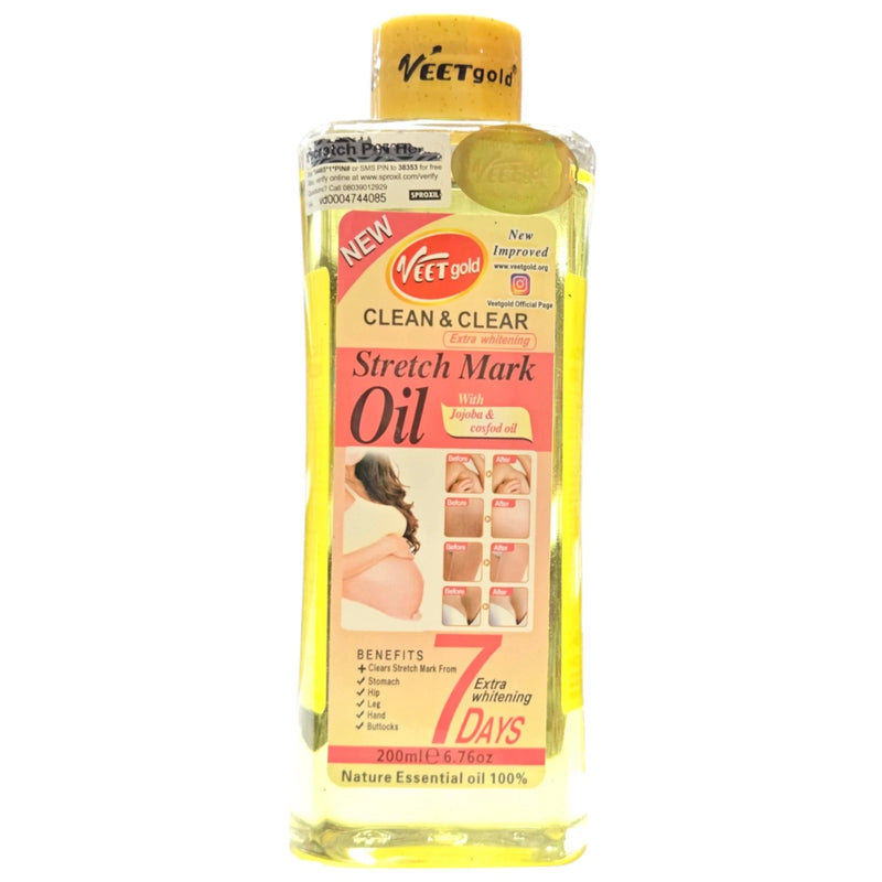 Veet Gold Clean Clear Skin Repair Stretch Marks Oil