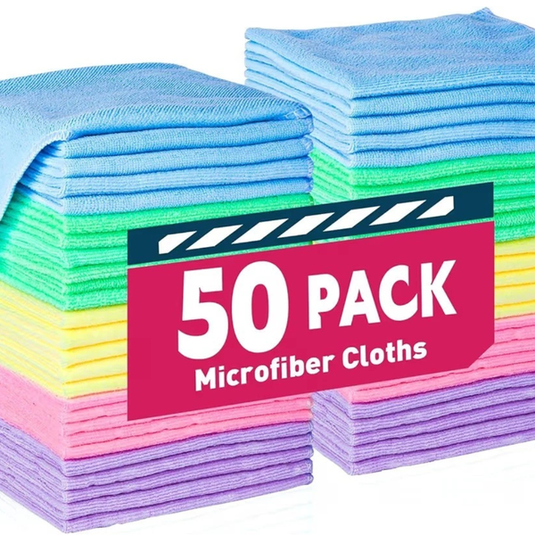 Teawoo Microfiber Cleaning Cloths for Car & Home – 50 Pack