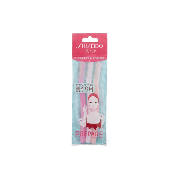Shiseido Prepare Precision Eyebrow & Facial Razors – 3 Pack