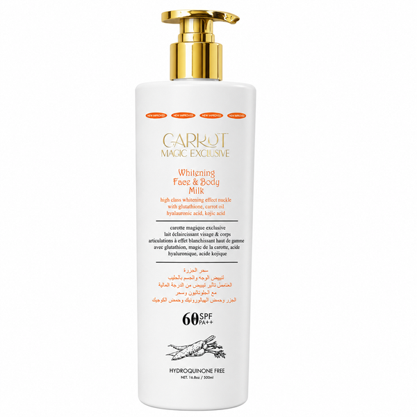 Carrot Magic Exclusive Whitening Face + Body Milk Lotion - 500 ml