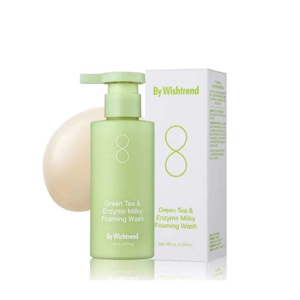 By Wishtrend Green Tea & Enzyme Milky Foaming Wash - 140 ml