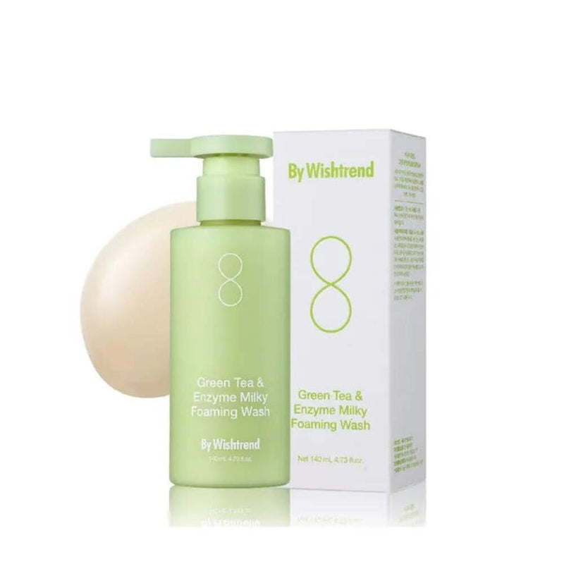 By Wishtrend Green Tea & Enzyme Milky Foaming Wash - 140 ml